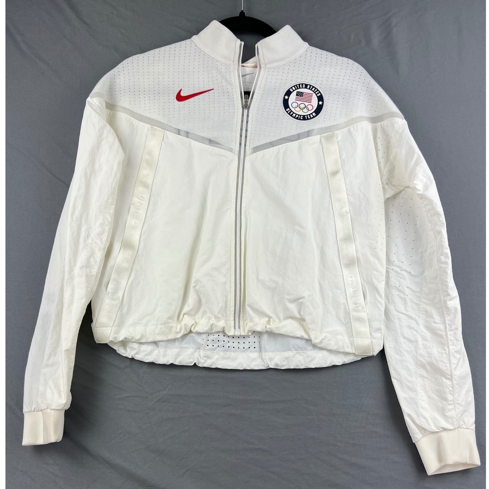 Team USA Nike Jacket Womens Small Tokyo 2020 Olympics Windbreaker White Good